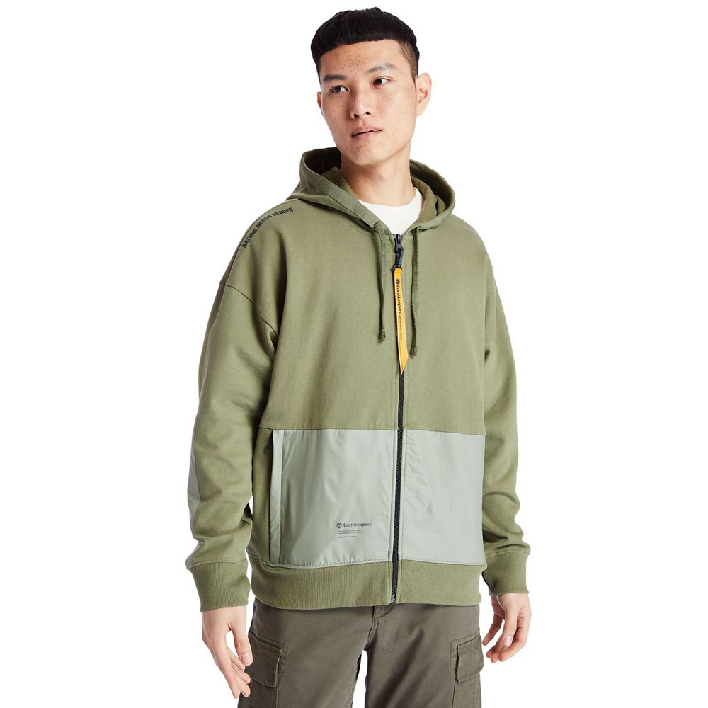 Timberland Mens Sweatshirts Ecoriginal EK+ Hoodie - Olive - India CS2791856